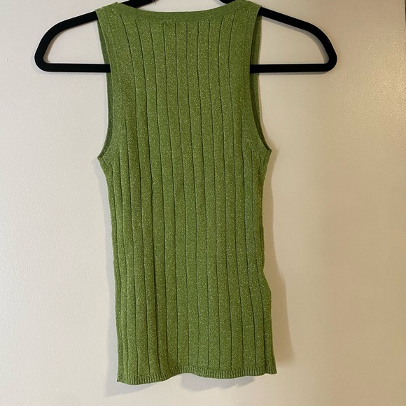 MANGO green sparkle tank top - Picture 5 of 5
